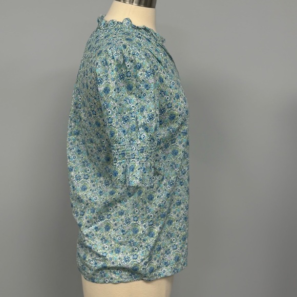 J Crew Liberty Fabric XS Amelie Floral Puff-sleeve Top Cottagecore Prairie - Picture 5 of 15